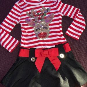 Lilt Red and White Striped Top